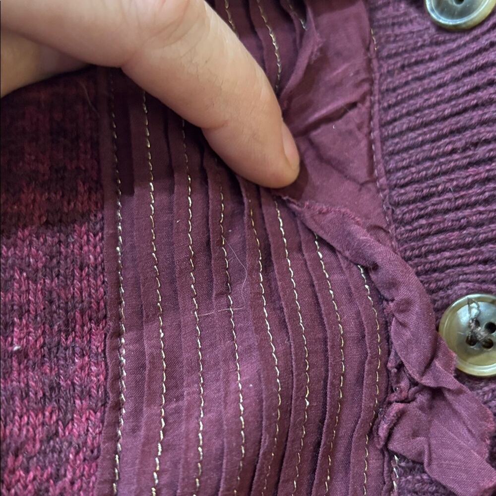 Eddie Bauer Deep Red Cardigan Sweater - Picture 7 of 8